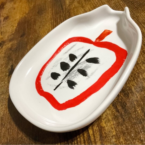 Kate Spade New York Lenox Painted Apple Stoneware Spoon Rest - Picture 2 of 5